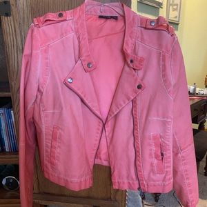 Hot!!! Coral Motorcycle Jacket